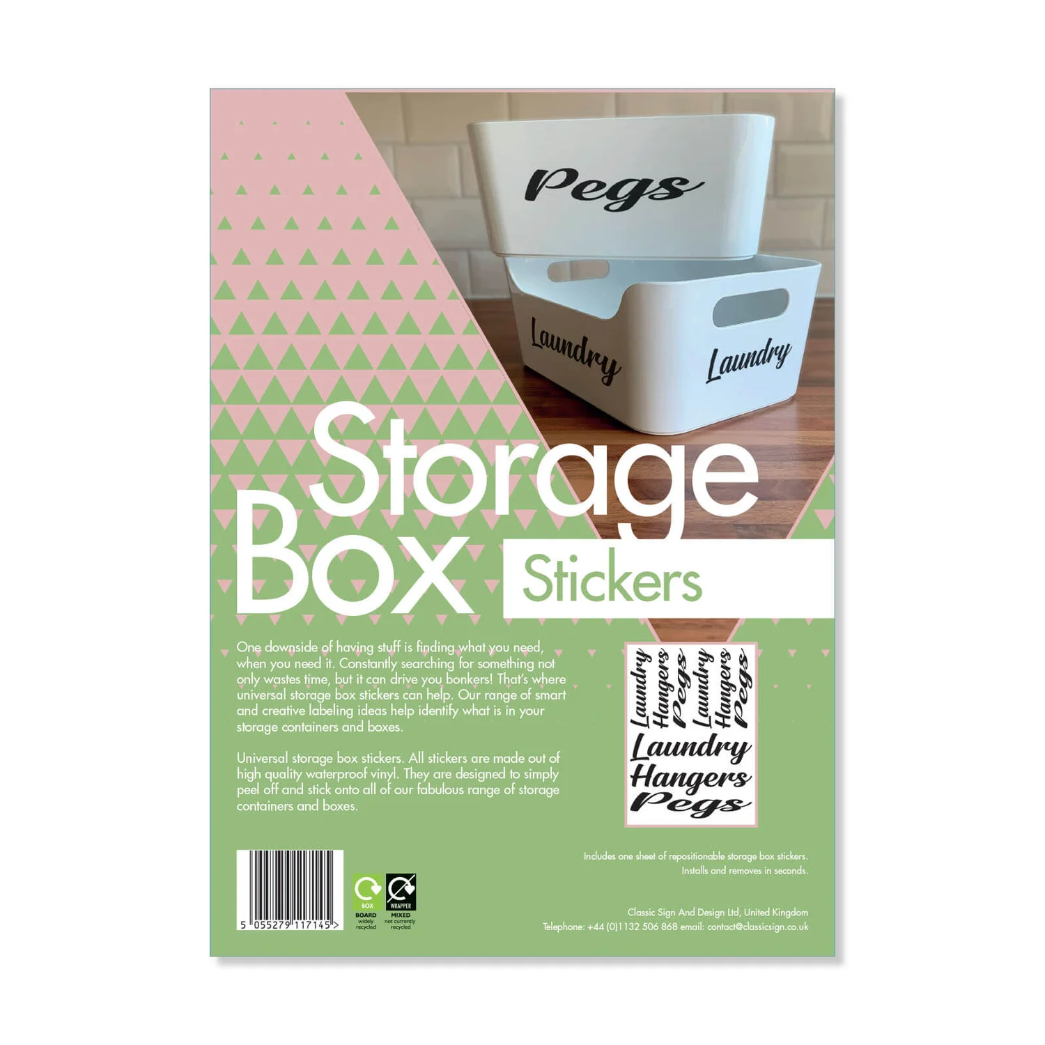 Box Stickers Laundry And Pegs 2 Box Stickers Laundry And Pegs - Image 2