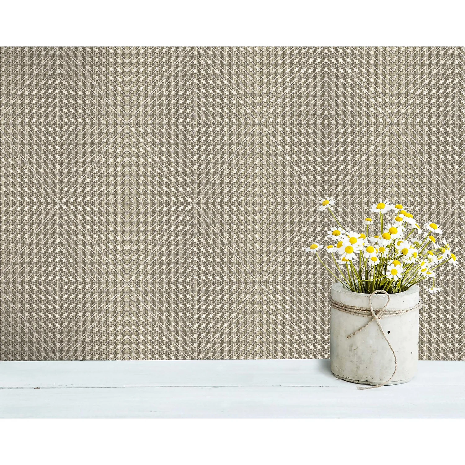 Grandeco Boutique Karin Sajo Cannage Brown Wallpaper 2 Grandeco Boutique Karin Sajo Cannage Brown Wallpaper - Image 2