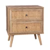 Kubu Rattan 2 Drawer Bedside Table