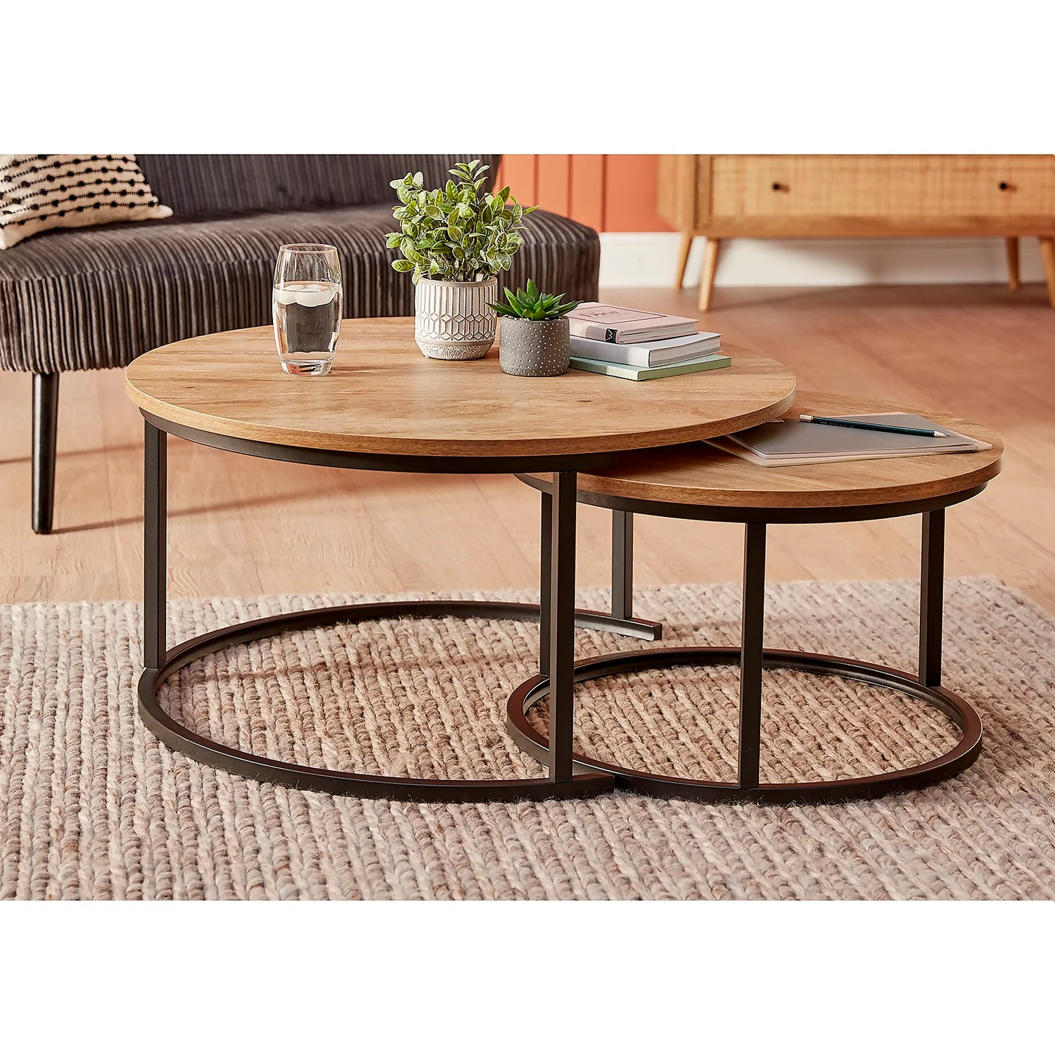 Kubu Coffee Table Nest - Set Of 2 2 Kubu Coffee Table Nest - Set Of 2 - Image 2