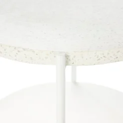 Solna Terrazo Side Table - White -Cheap Deco Casa Store 12876028 7984886270428389