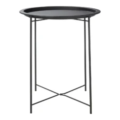Metal Folding Side Table - Black -Cheap Deco Casa Store 12879001 1374940538715869