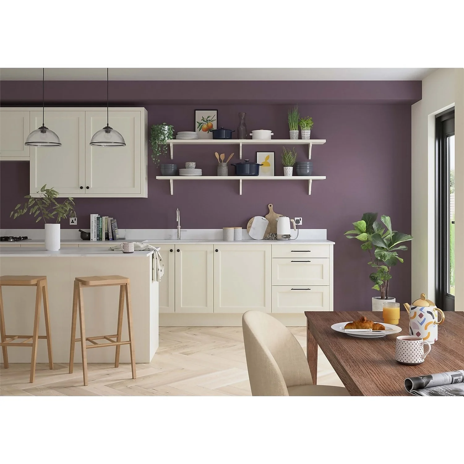 Dulux Simply Refresh Feature Wall One Coat Matt Emulsion Paint Acai Berry - 1.25L 7 Dulux Simply Refresh Feature Wall One Coat Matt Emulsion Paint Acai Berry - 1.25L - Image 7