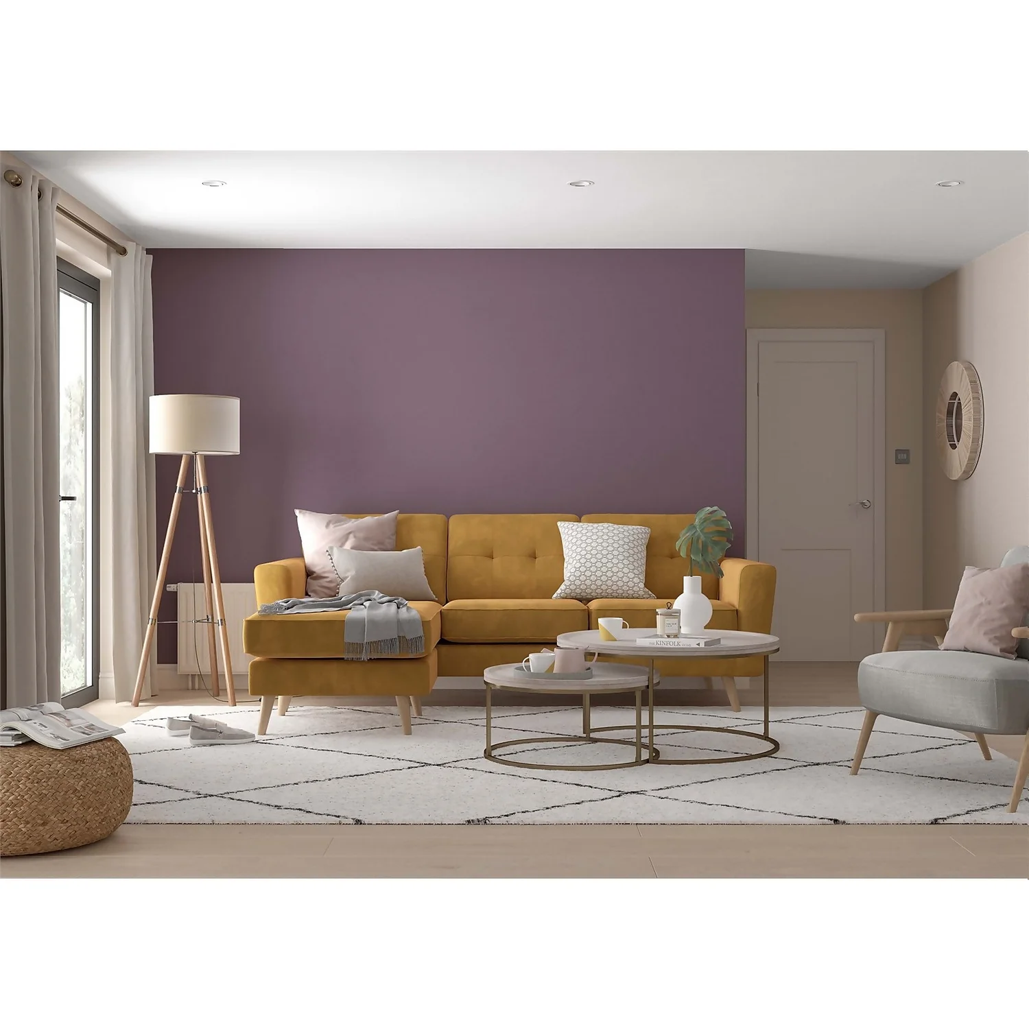 Dulux Simply Refresh Feature Wall One Coat Matt Emulsion Paint Acai Berry - 1.25L 2 Dulux Simply Refresh Feature Wall One Coat Matt Emulsion Paint Acai Berry - 1.25L - Image 2