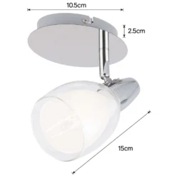 Eliza Single Lamp Spotlight - Chrome -Cheap Deco Casa Store 12882215 1774843518021546