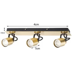 Lucy 3 Lamp Spotlight Plate - Gold & Black 10 Lucy 3 Lamp Spotlight Plate - Gold & Black -Cheap Deco Casa Store 12882221 1804843518979659