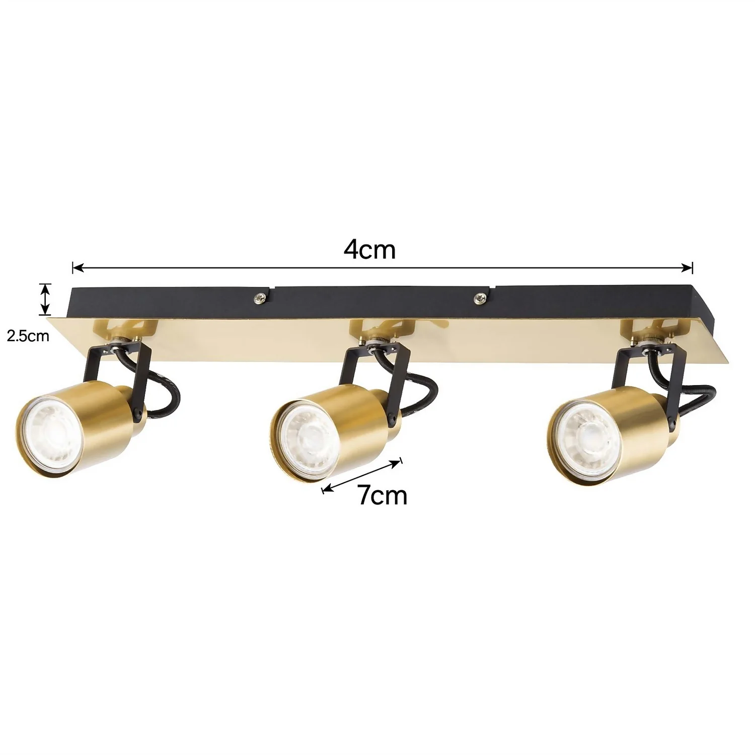 Lucy 3 Lamp Spotlight Plate - Gold & Black 5 Lucy 3 Lamp Spotlight Plate - Gold & Black - Image 5