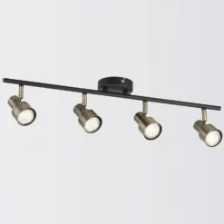 Noah 4 Lamp Spotlight Plate - Black & Antique Brass -Cheap Deco Casa Store 12882224 1814843519172721