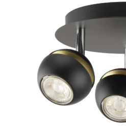 Austin 3 Lamp Spotlight Plate - Black & Gold 9 Austin 3 Lamp Spotlight Plate - Black & Gold -Cheap Deco Casa Store 12882230 2044843520211471