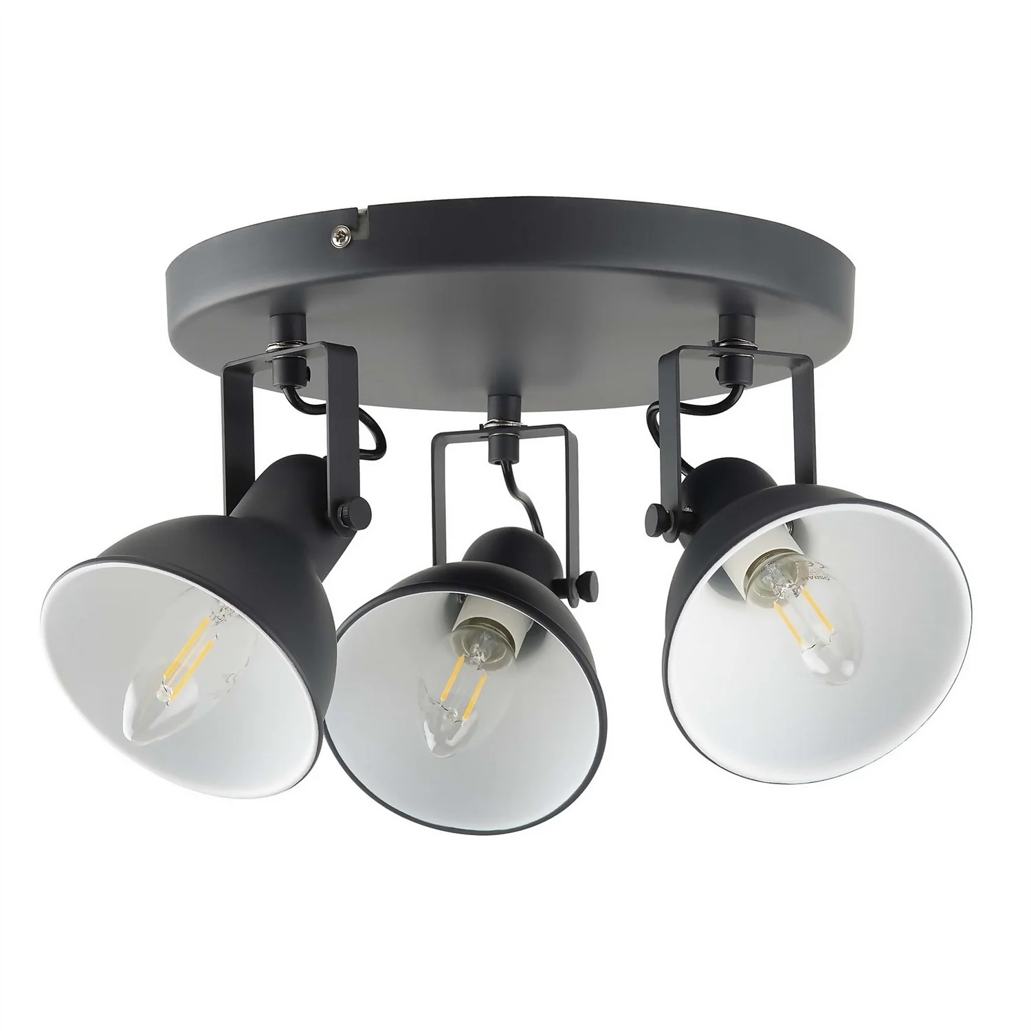 Alfie 3 Lamp Spotlight Plate - Grey 1 Alfie 3 Lamp Spotlight Plate - Grey