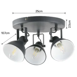 Alfie 3 Lamp Spotlight Plate - Grey 9 Alfie 3 Lamp Spotlight Plate - Grey -Cheap Deco Casa Store 12882231 1584843519979391