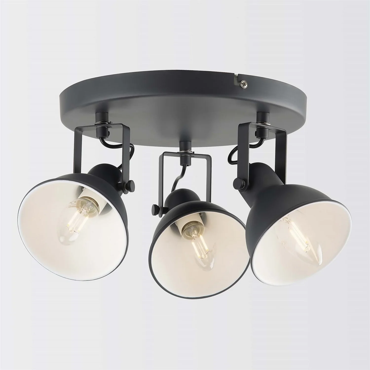 Alfie 3 Lamp Spotlight Plate - Grey 2 Alfie 3 Lamp Spotlight Plate - Grey - Image 2