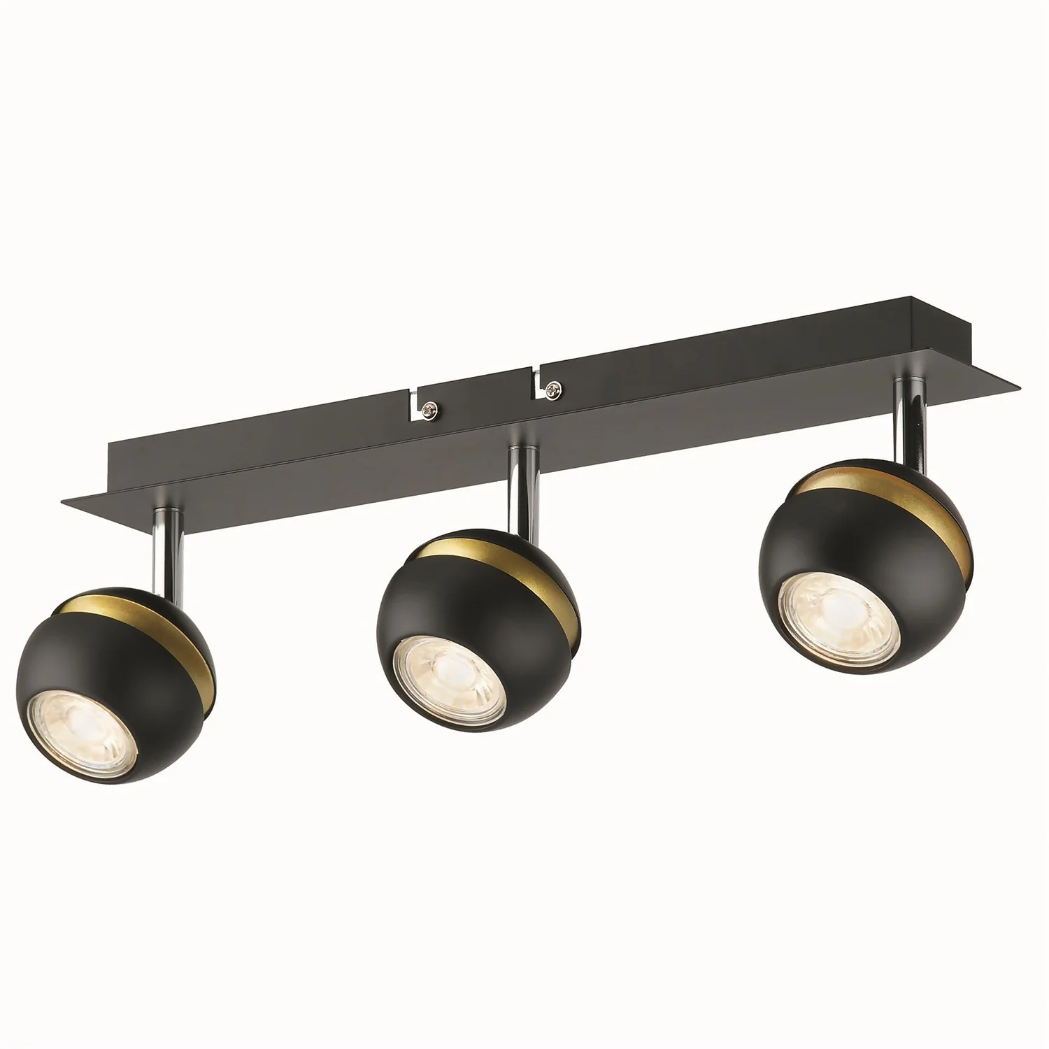 Austin 3 Lamp Spotlight Bar - Black & Gold 1 Austin 3 Lamp Spotlight Bar - Black & Gold