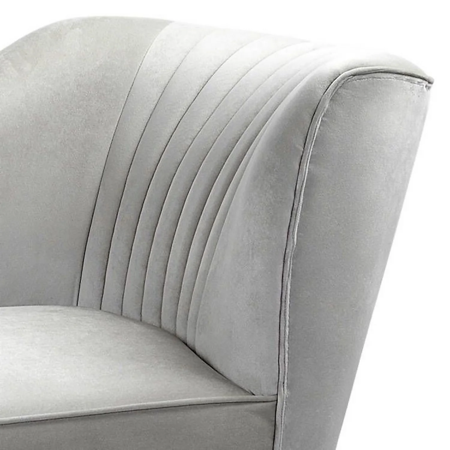 Lara Luxury Velvet Chaise Longue - Silver 4 Lara Luxury Velvet Chaise Longue - Silver - Image 4