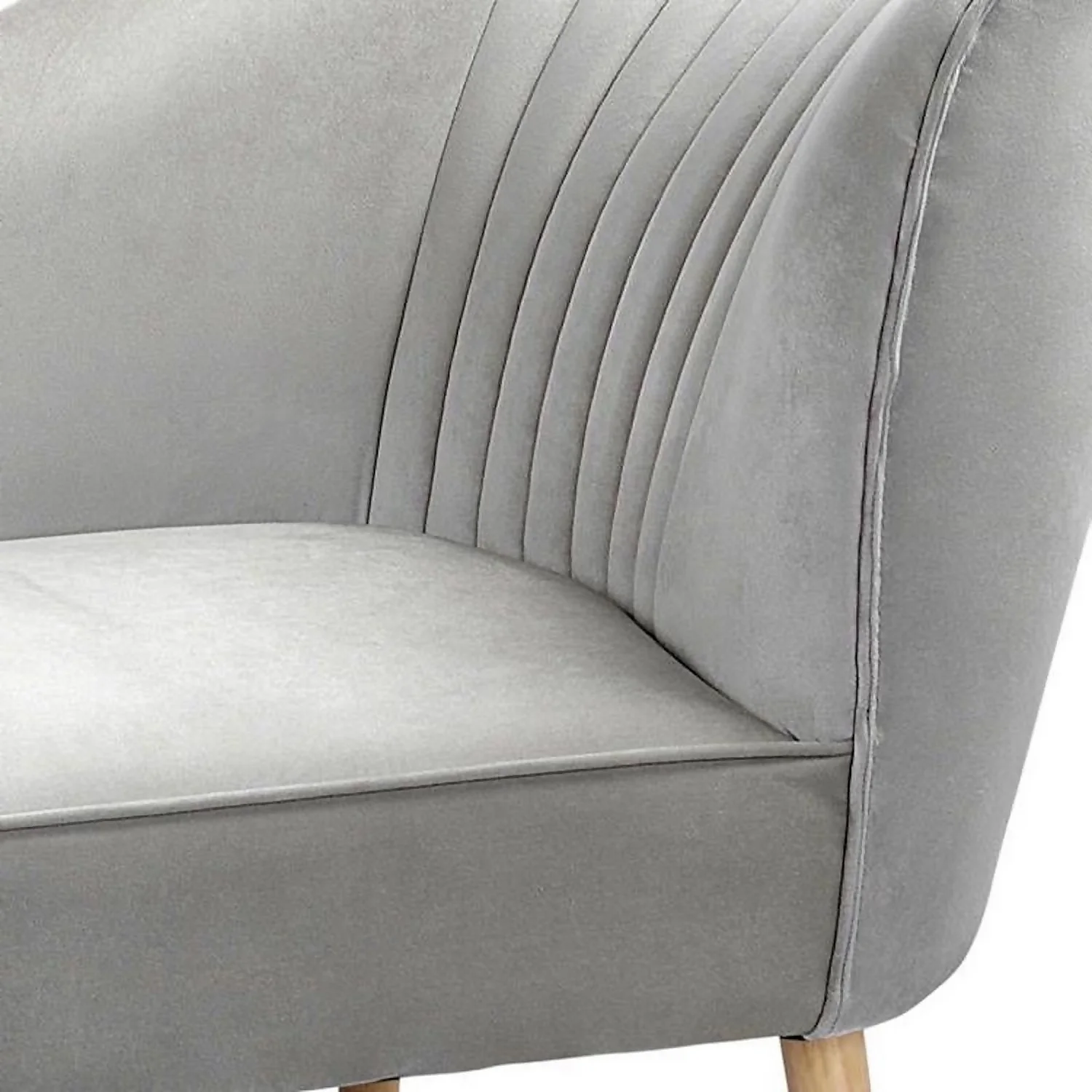 Lara Luxury Velvet Chaise Longue - Silver 5 Lara Luxury Velvet Chaise Longue - Silver - Image 5