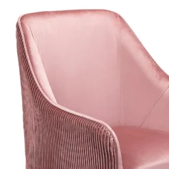 Pia Pleat Swivel Chair - Rose -Cheap Deco Casa Store 12882869 2114887373381713