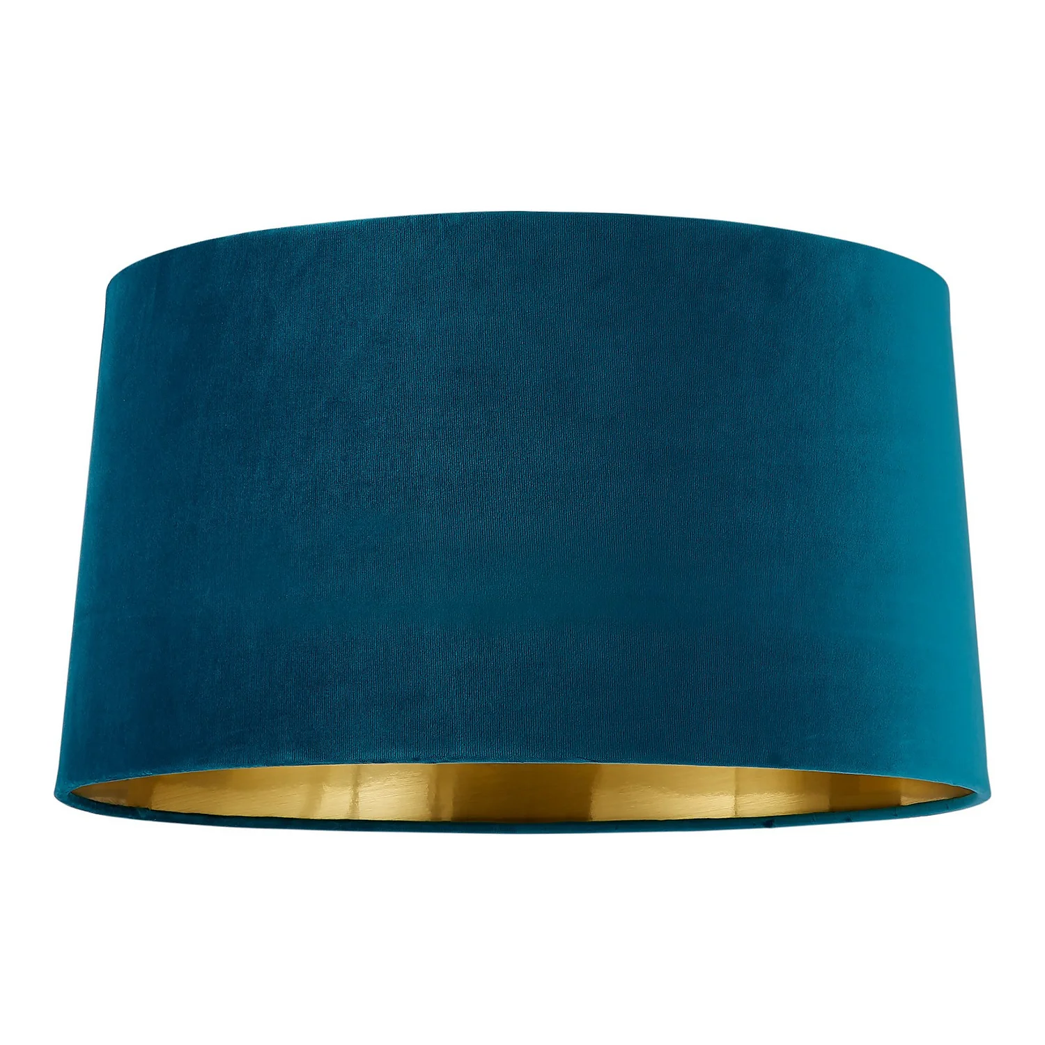 House Beautiful Samet Velvet Drum Shade - Teal - 45cm 1 House Beautiful Samet Velvet Drum Shade - Teal - 45cm