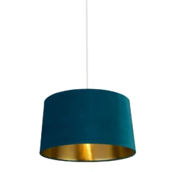House Beautiful Samet Velvet Drum Shade - Teal - 45cm 7 House Beautiful Samet Velvet Drum Shade - Teal - 45cm -Cheap Deco Casa Store 12882896 6234861119834831