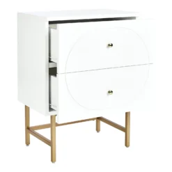 House Beautiful Taylor 2 Drawer Bedside Table - White -Cheap Deco Casa Store 12886096 1354862228017314