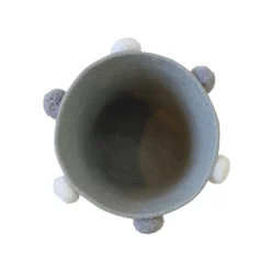 Round Cotton Rope Grey Pom Pom Basket 7 Round Cotton Rope Grey Pom Pom Basket -Cheap Deco Casa Store 12886597 1874857031618479