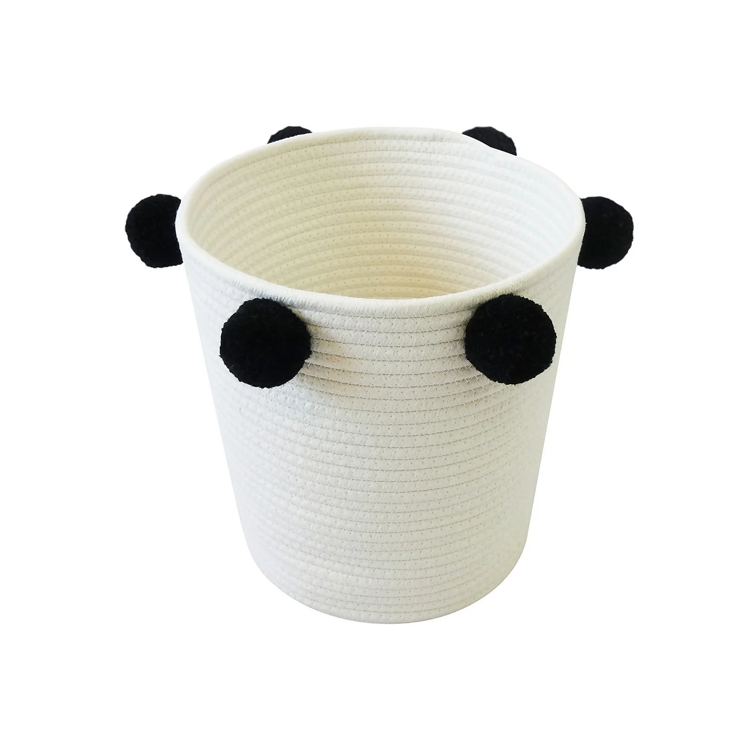 Round Cotton Rope Mono Pom Pom Basket 3 Round Cotton Rope Mono Pom Pom Basket - Image 3