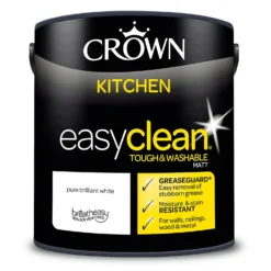 Crown Easyclean Kitchen Paint Brilliant White 2.5L -Cheap Deco Casa Store 12886955 9064853416372248
