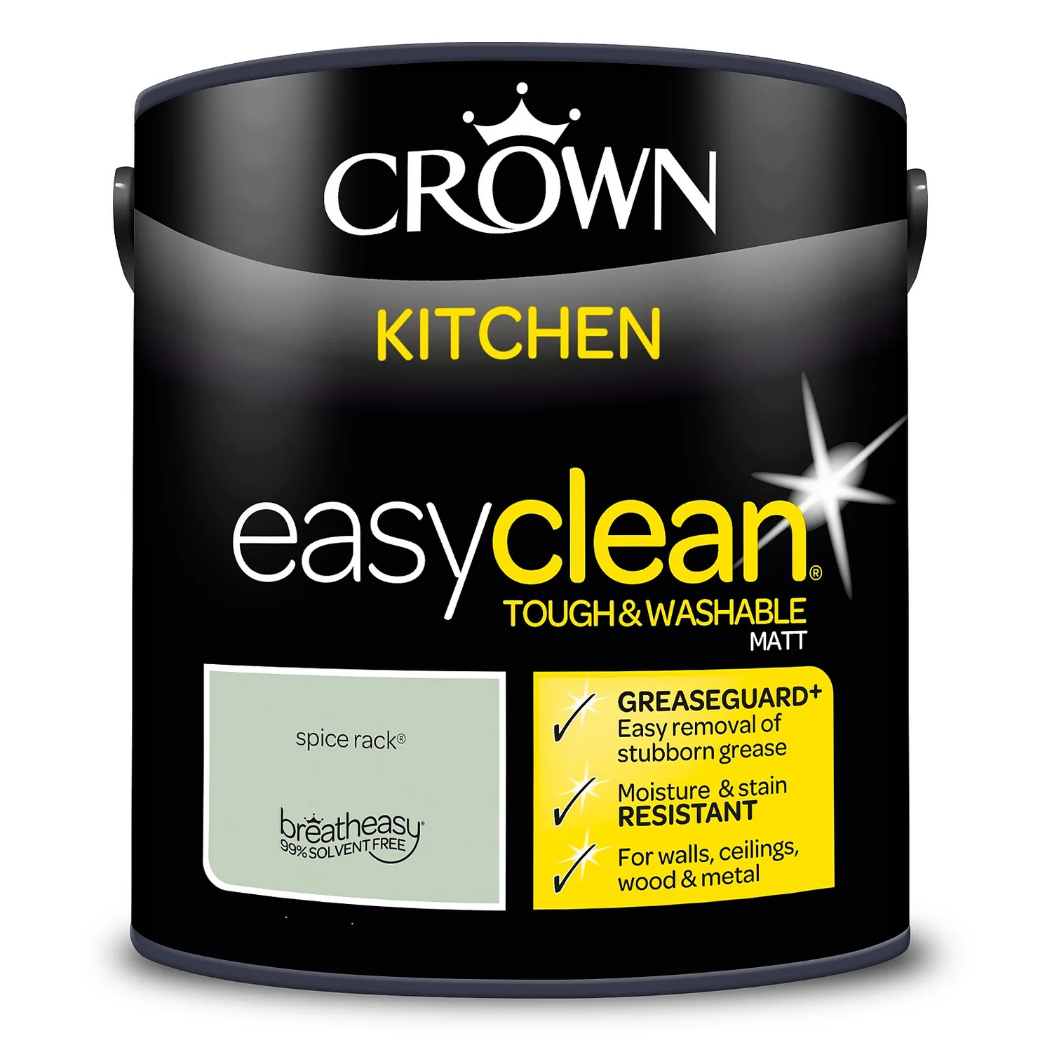Crown Easyclean®Greaseguard+ Kitchen Matt Washable Multi Surface Paint Spice Rack® - 2.5L 7 Crown Easyclean®Greaseguard+ Kitchen Matt Washable Multi Surface Paint Spice Rack® - 2.5L - Image 7