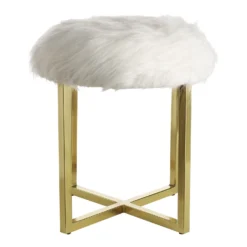 Mary Furry Stool - White 7 Mary Furry Stool - White -Cheap Deco Casa Store 12887591 1934885834123224