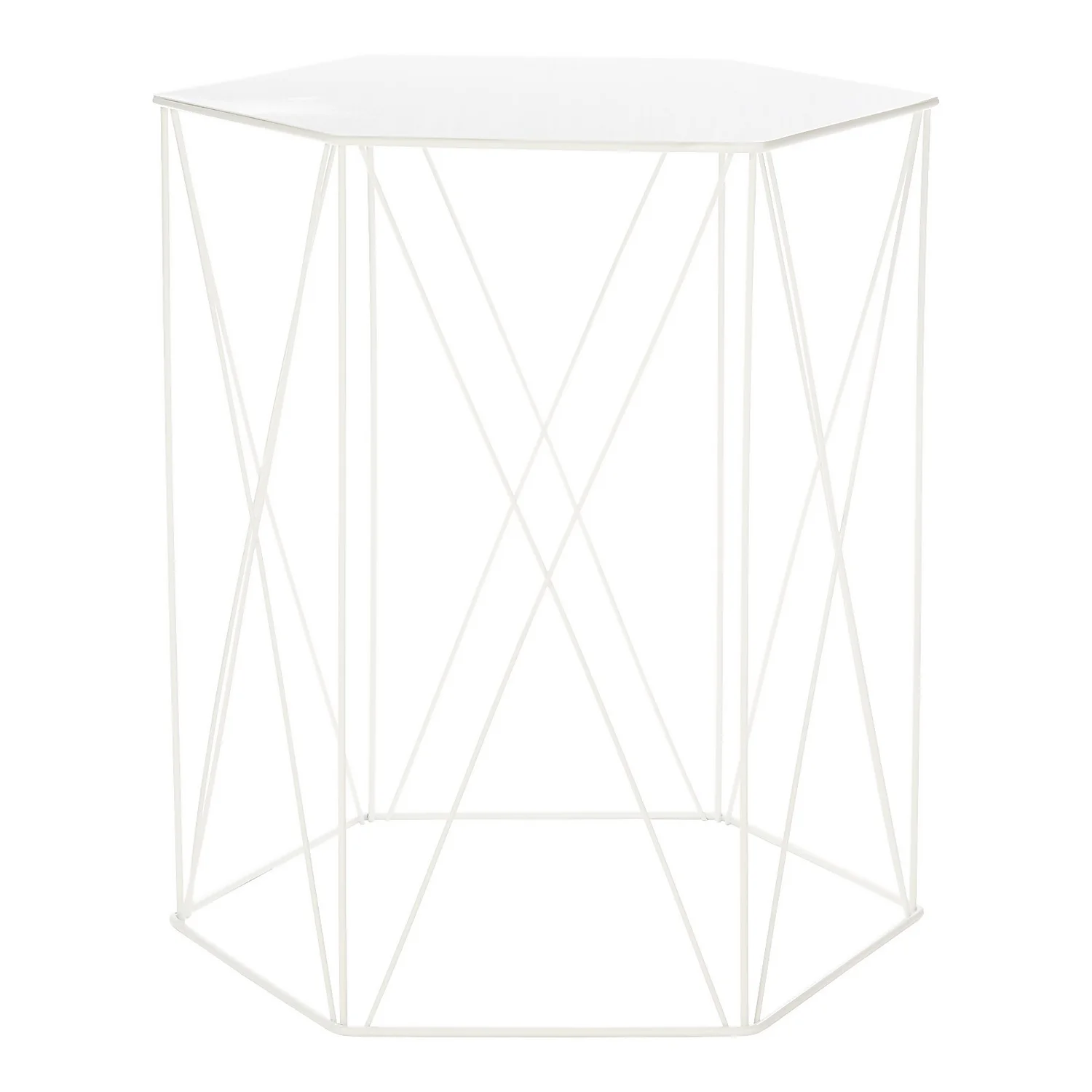 Hex Side Table Set Of 2 White 5 Hex Side Table Set Of 2 White - Image 5