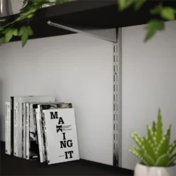 Twin Slot Shelving Kit - 1219mm Krome Twinslot And 120mm Brackets - Chrome Effect -Cheap Deco Casa Store 12888690 2034843286654898