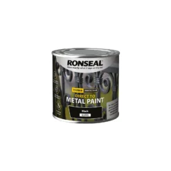 Ronseal Direct Metal Paint Black Gloss 250ml