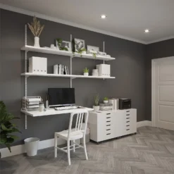 Anti-bacterial Twin Slot Shelving Kit - 1219mm White Twinslot And 320mm Brackets - White 7 Anti-bacterial Twin Slot Shelving Kit - 1219mm White Twinslot And 320mm Brackets - White -Cheap Deco Casa Store 12889031 1134843290904566