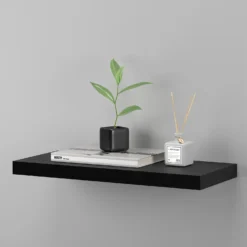 Flexi Storage Decorative Shelving Floating Shelf Black Oak 600x38x240mm -Cheap Deco Casa Store 12889893 1464885494841620