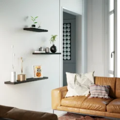 Flexi Storage Decorative Shelving Floating Shelf Black Oak 900x38x240mm -Cheap Deco Casa Store 12889895 1394885494928821