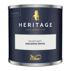 Dulux Heritage Matt Emulsion Paint Edelweiss White - Tester 125ml 12 Dulux Heritage Matt Emulsion Paint Edelweiss White - Tester 125ml -Cheap Deco Casa Store 12891451 1984843800668643