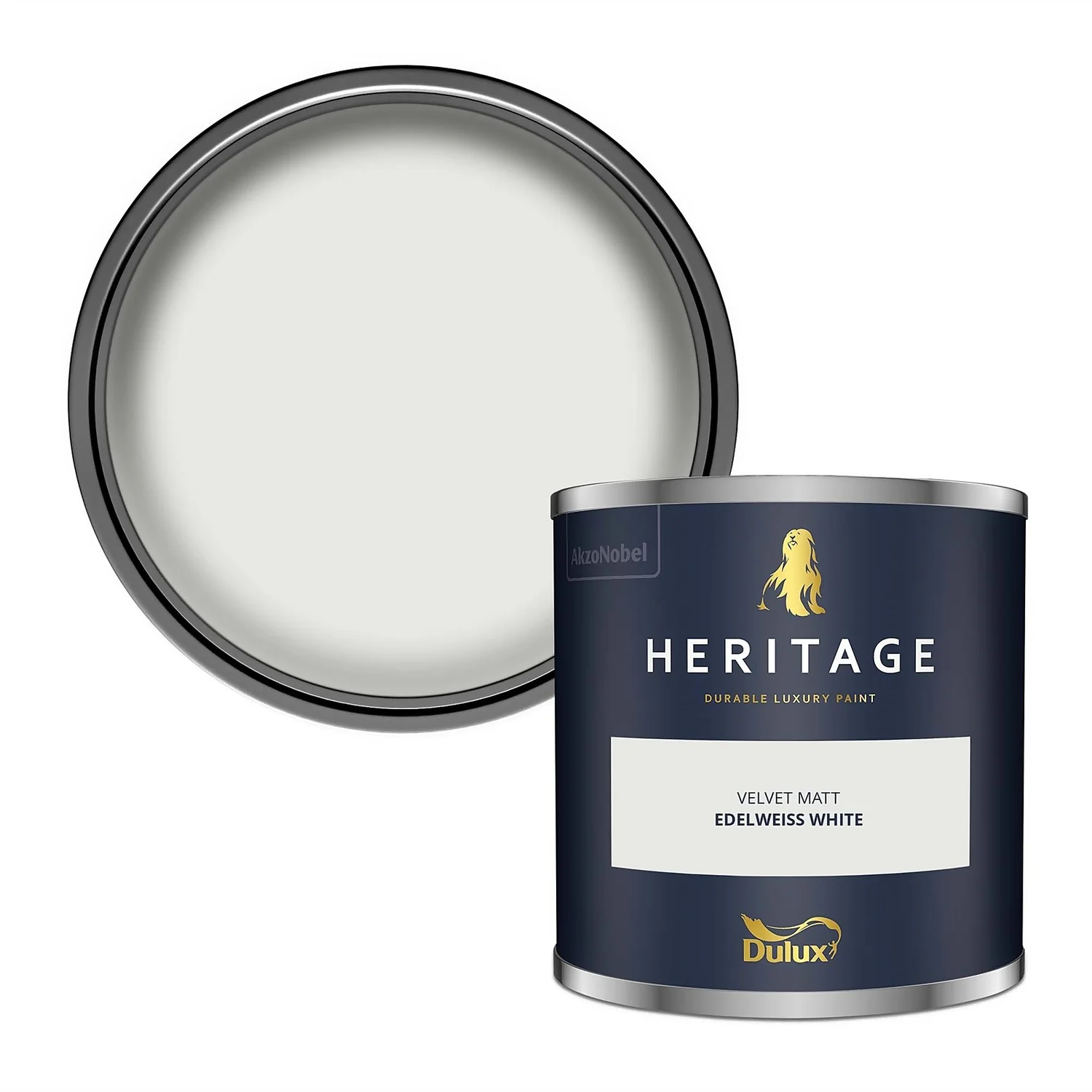 Dulux Heritage Matt Emulsion Paint Edelweiss White - Tester 125ml 1 Dulux Heritage Matt Emulsion Paint Edelweiss White - Tester 125ml