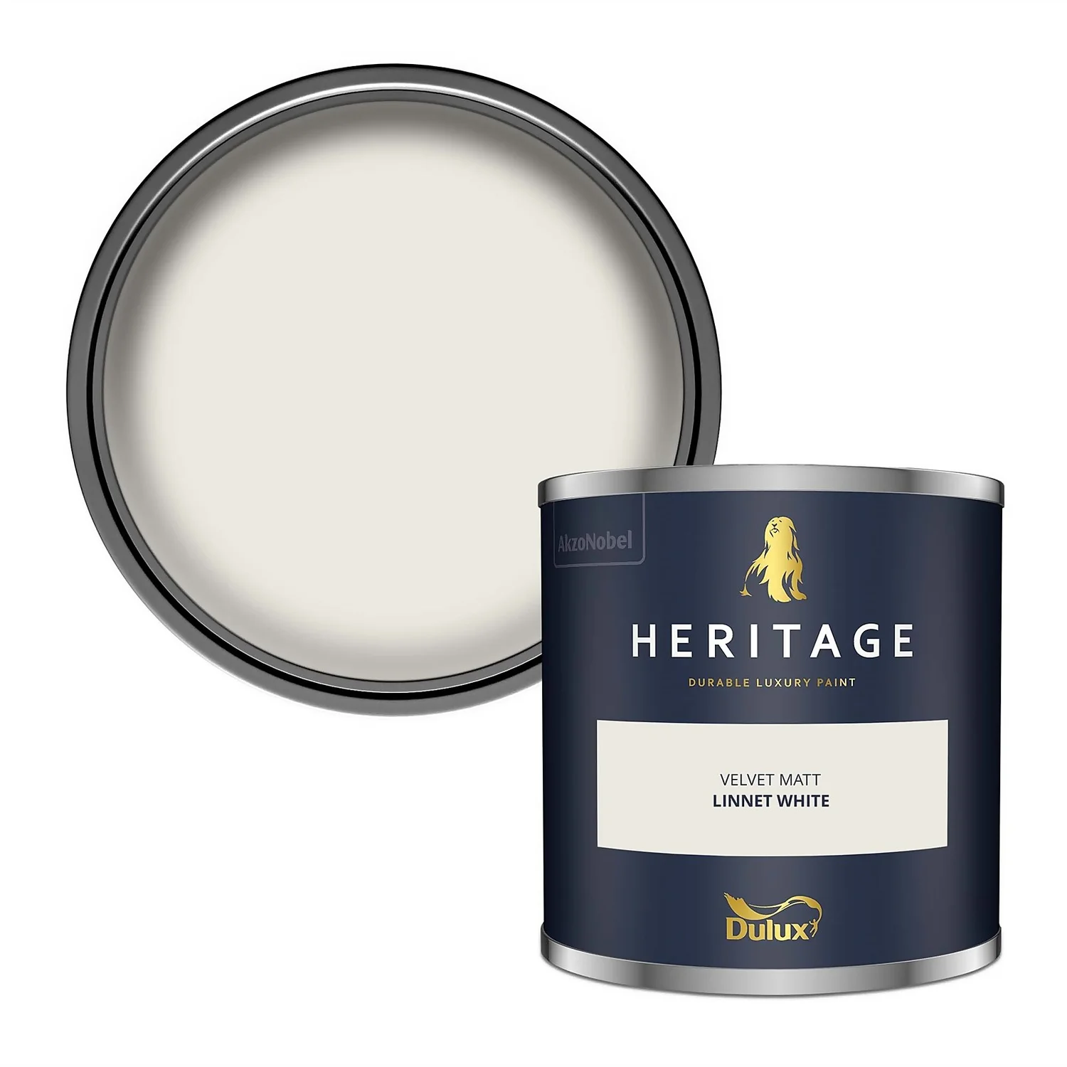 Dulux Heritage Matt Emulsion Paint Linnet White - Tester 125ml 1 Dulux Heritage Matt Emulsion Paint Linnet White - Tester 125ml