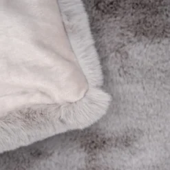 None Faux Fur Rabbit Throw - 125x160cm - Vapour -Cheap Deco Casa Store 12892413 8034869708988281