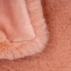 None Faux Fur Rabbit Throw - 125x160cm - Blush -Cheap Deco Casa Store 12892414 1084869709008891