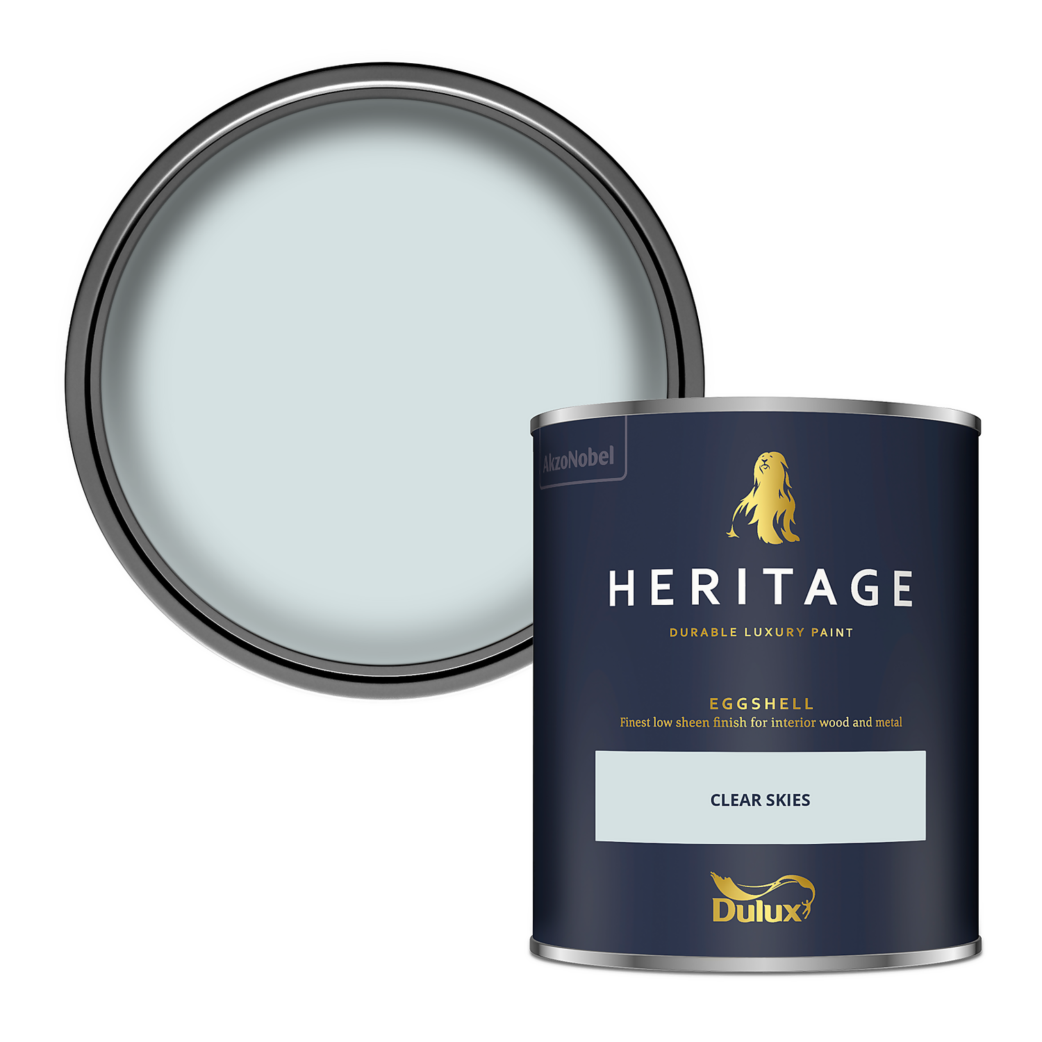 Dulux Heritage Eggshell Paint Clear Skies - 750ml 1 Dulux Heritage Eggshell Paint Clear Skies - 750ml