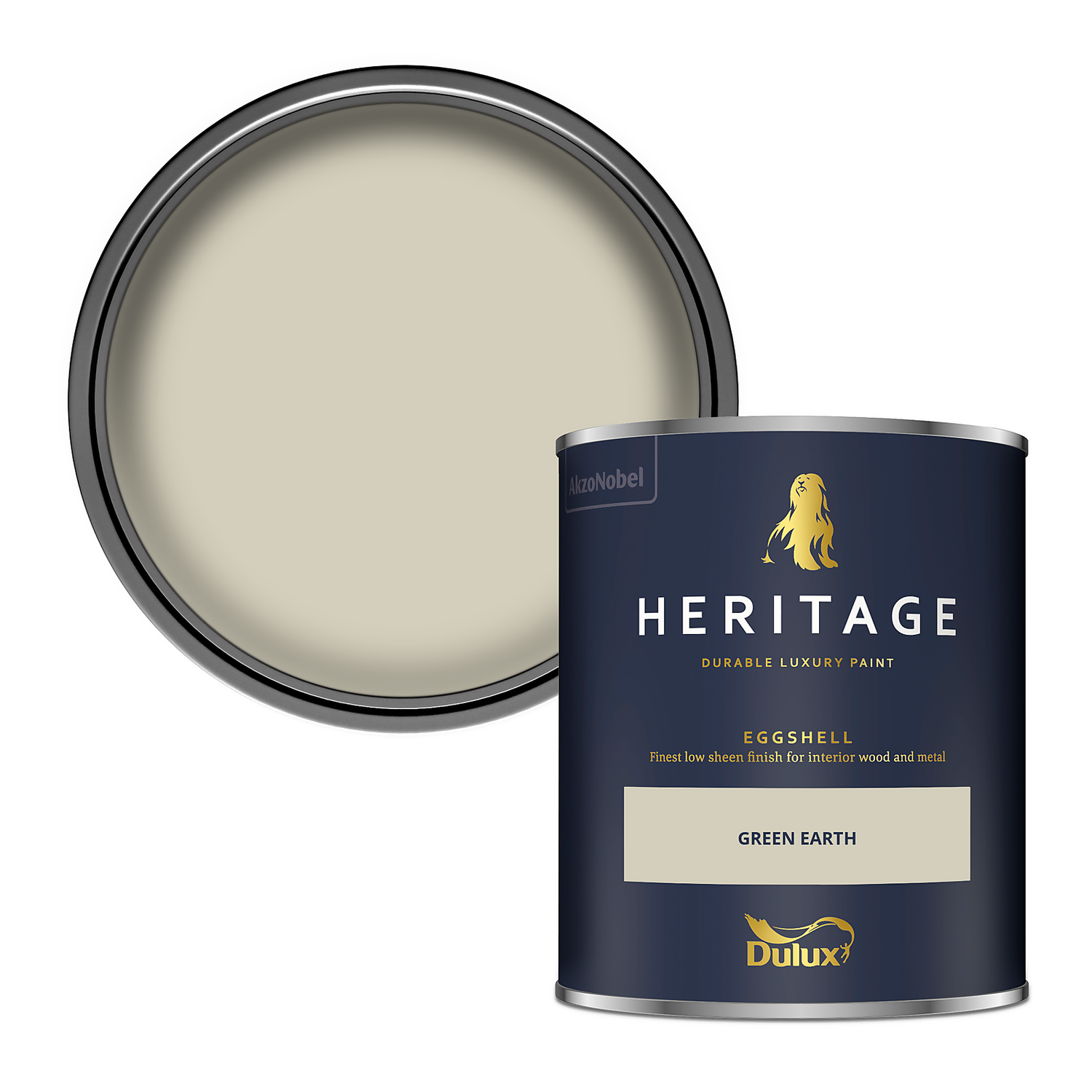 Dulux Heritage Eggshell Paint Green Earth - 750ml 1 Dulux Heritage Eggshell Paint Green Earth - 750ml