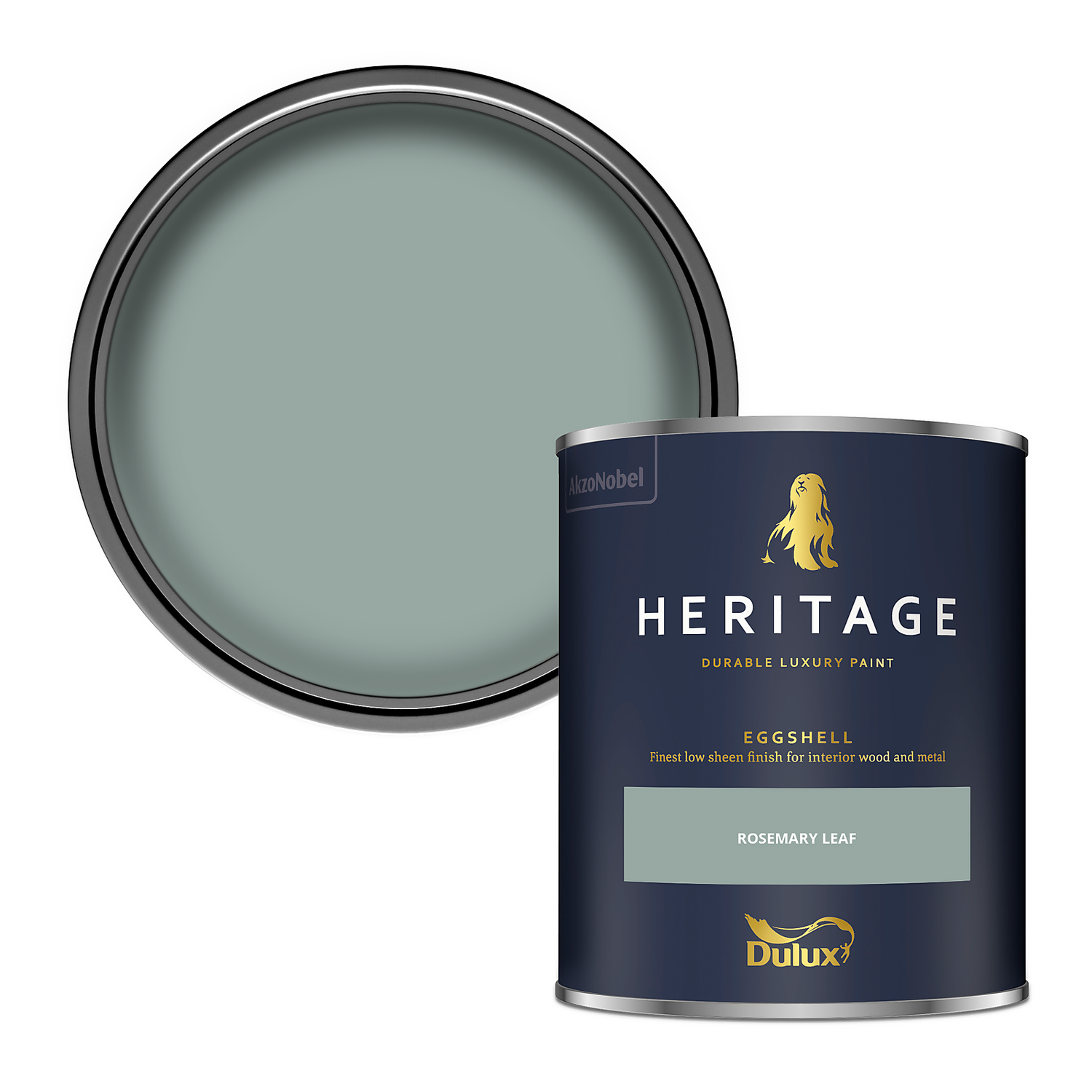 Dulux Heritage Eggshell Paint Rosemary Leaf - 750ml 1 Dulux Heritage Eggshell Paint Rosemary Leaf - 750ml