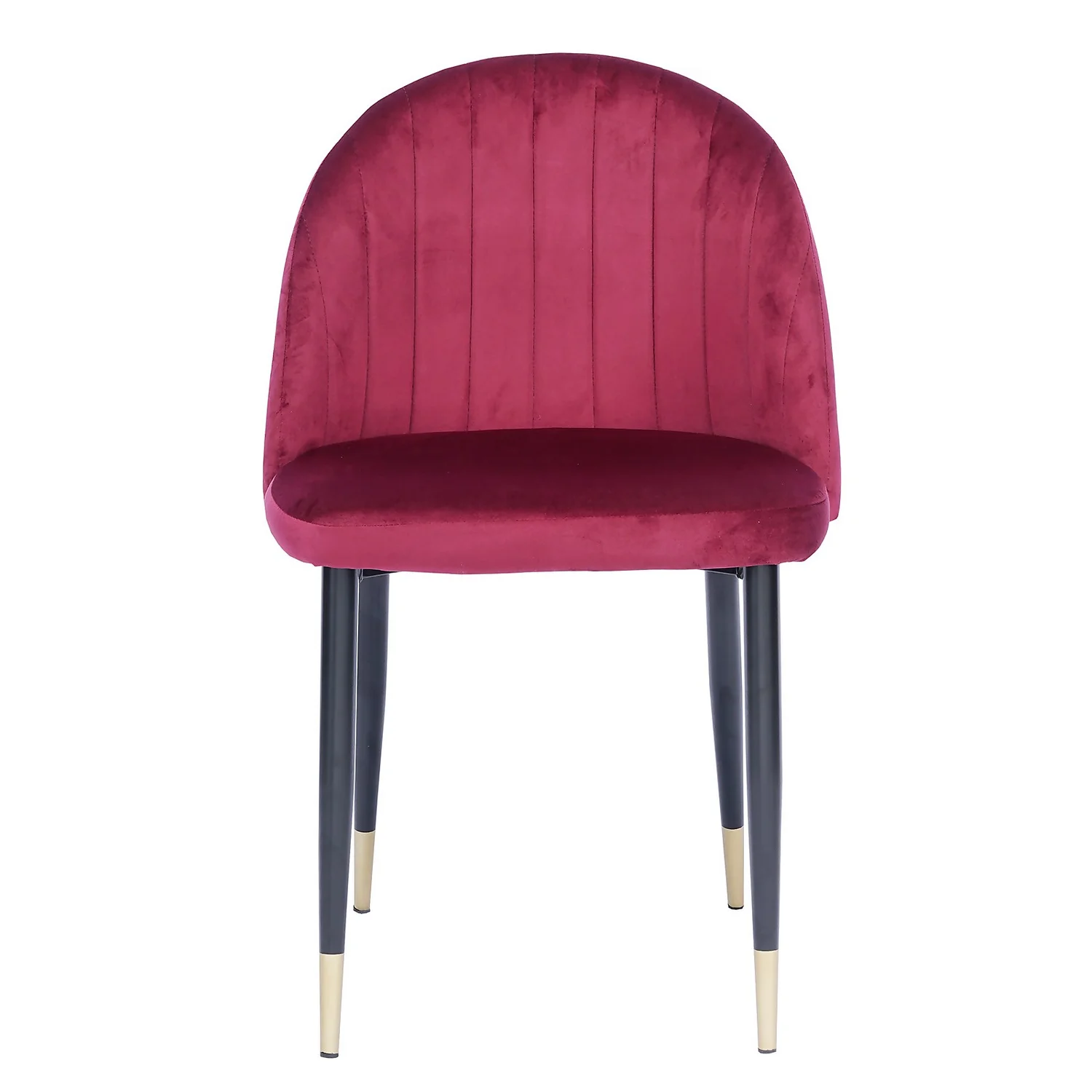 Illona Velvet Dining Chairs - Set Of 2 - Berry 4 Illona Velvet Dining Chairs - Set Of 2 - Berry - Image 4