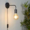 Jay Plug In Wall Light - Charcoal