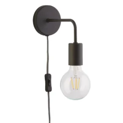 Jay Plug In Wall Light - Charcoal -Cheap Deco Casa Store 12908183 1714899250360353