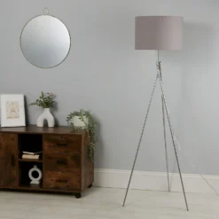 Bella Tripod Floor Lamp - Grey -Cheap Deco Casa Store 12908200 5715042038653354