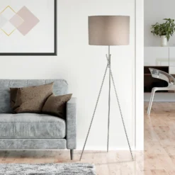 Bella Tripod Floor Lamp - Grey -Cheap Deco Casa Store 12908200 8334899248521602