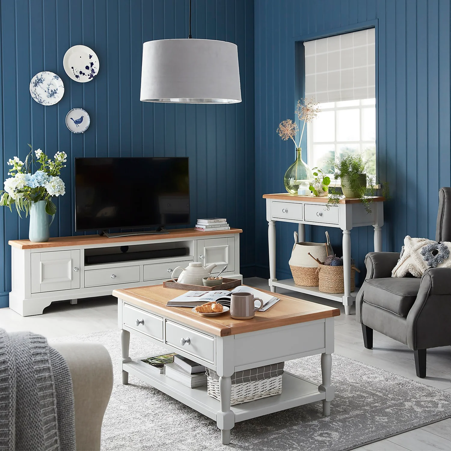 Westcott Oak Painted Coffee Table 2 Westcott Oak Painted Coffee Table - Image 2