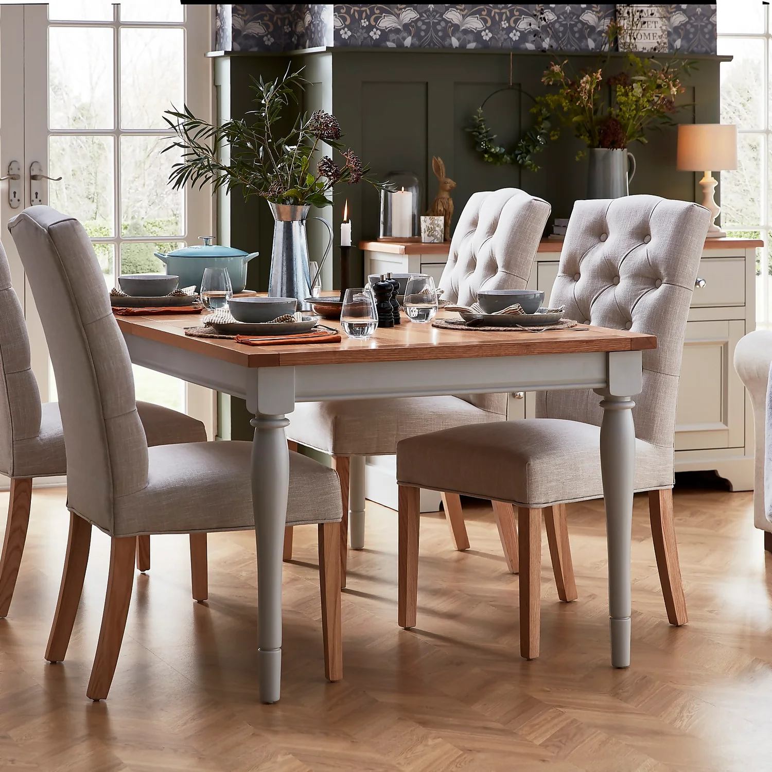 Westcott Oak Painted 6-8 Seat Extending Dining Table 2 Westcott Oak Painted 6-8 Seat Extending Dining Table - Image 2