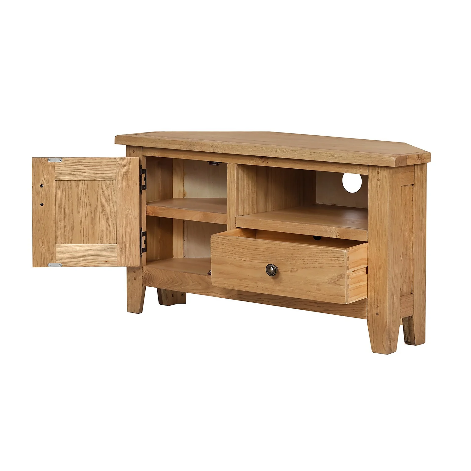 Hocombe Corner TV Stand - Oak 3 Hocombe Corner TV Stand - Oak - Image 3